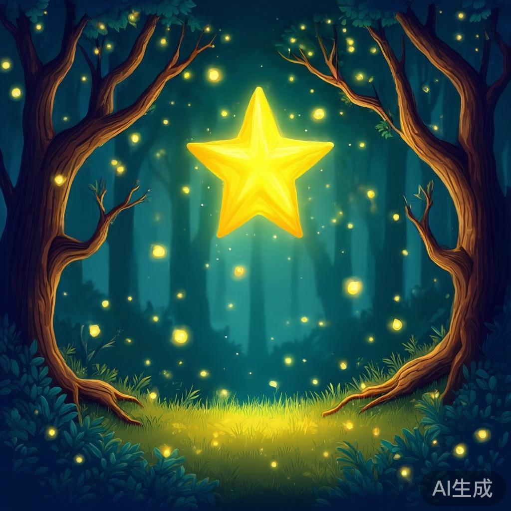A tiny bright star floating in