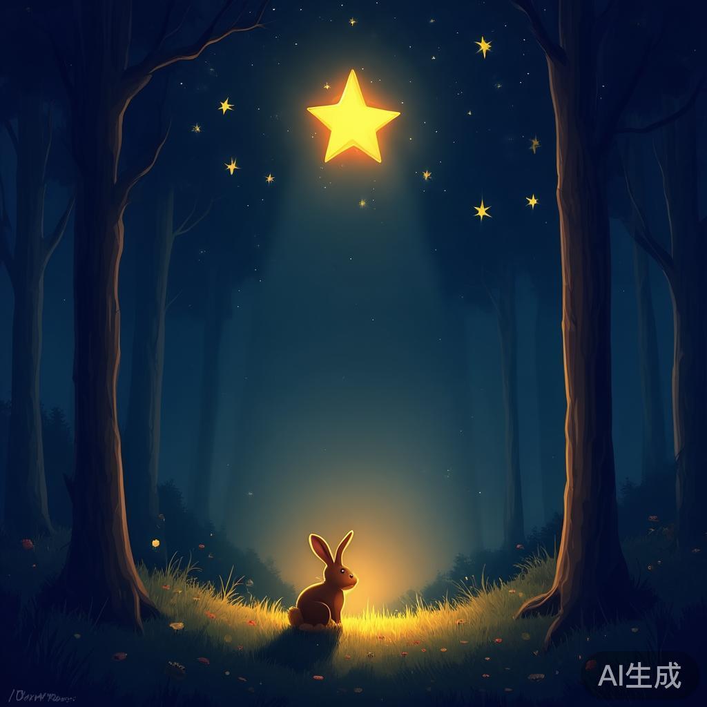 A tiny golden star shining war